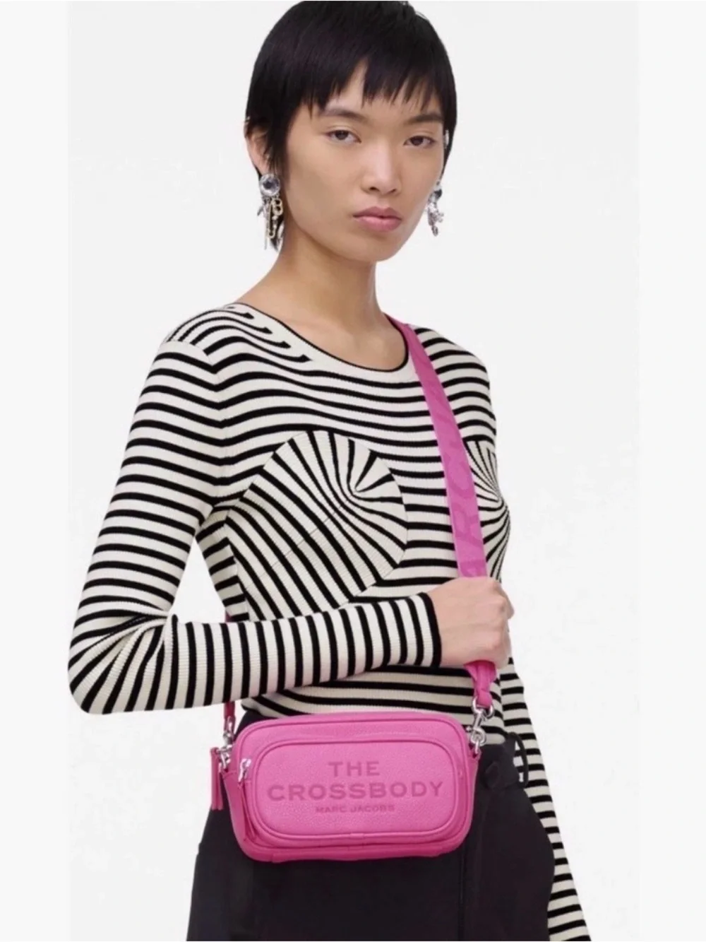 Marc Jacobs Hot Pink Pebbled Leather Crossbody